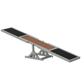 Wooden Dog Agility Seesaw for Training and Exercise, Gray (Option: Gray-815x350x150 mm)