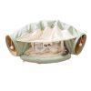 Cat Tunnel Toy Bed with Cushion Mat with Pop up Collapsible 2 Way Tube and Scratching Ball Interactive Toy Peak Hole Hideout House for Cat Puppy