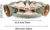 Cat Tunnel Toy Bed with Cushion Mat with Pop up Collapsible 2 Way Tube and Scratching Ball Interactive Toy Peak Hole Hideout House for Cat Puppy